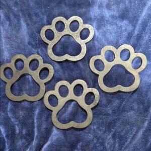 Paw Print signs - Set of 4 Paw Shape